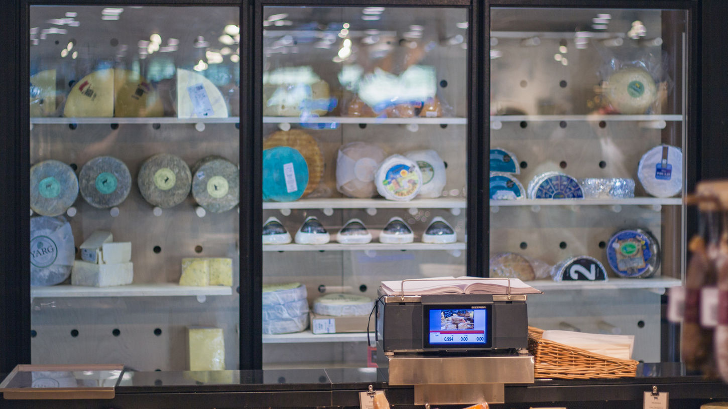 Gloucester Services farm shop cheese display fridges