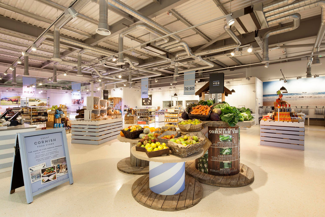Fresh produce on display at The Great Cornish Food Store