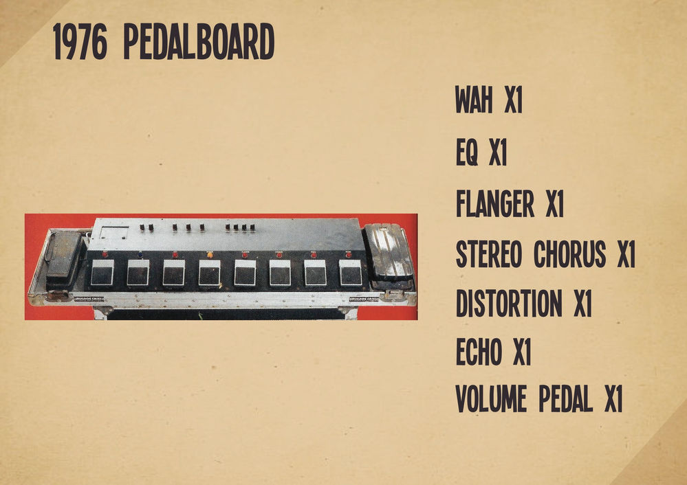 Randy Rhoads pedalboard with full signal chain(1976 version) The