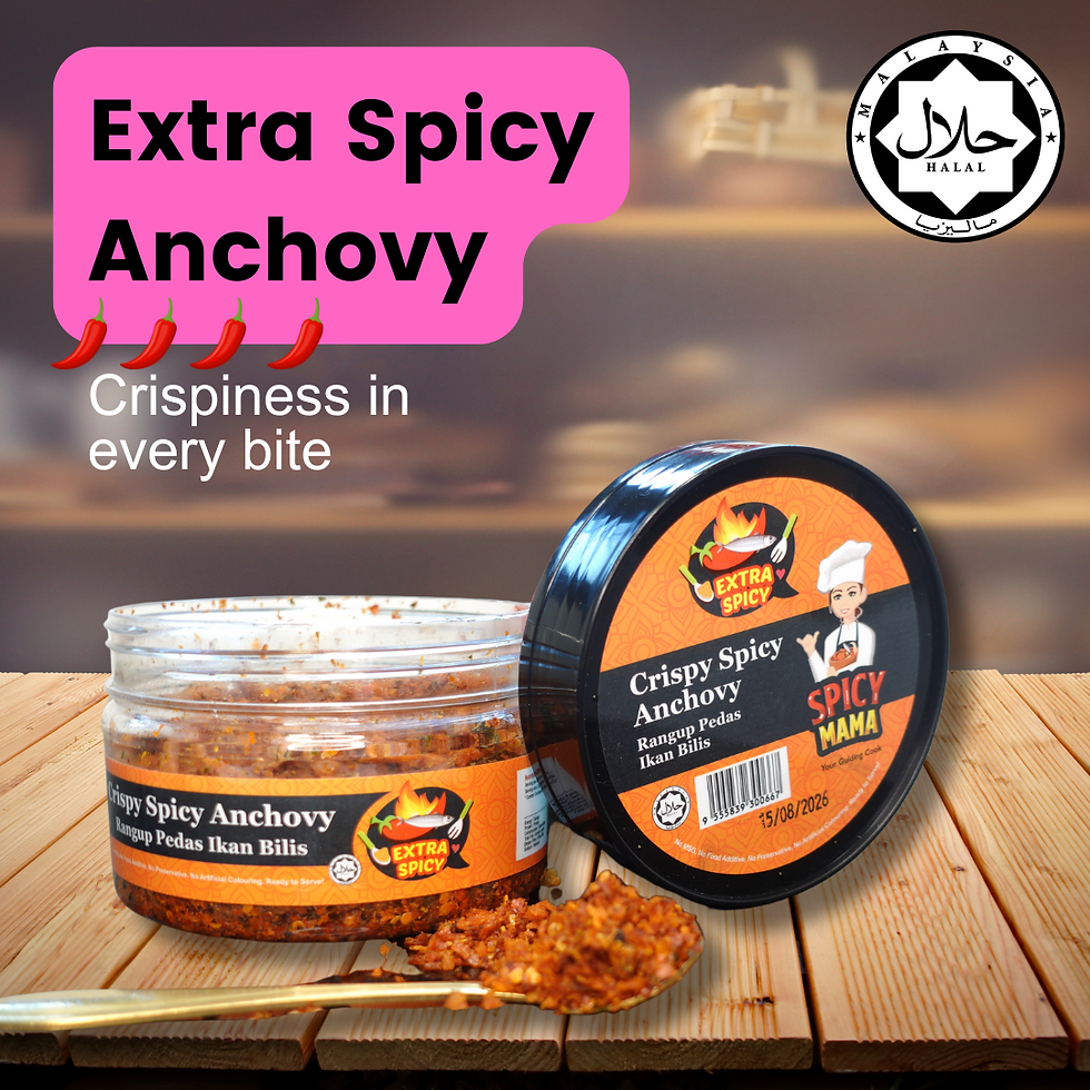 Extra spicy anchovy served on a plate, garnished with herbs and chili flakes, showcasing vibrant colors and textures.
