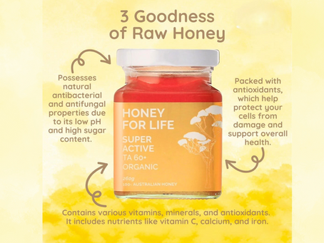 a jar of honey with benefits