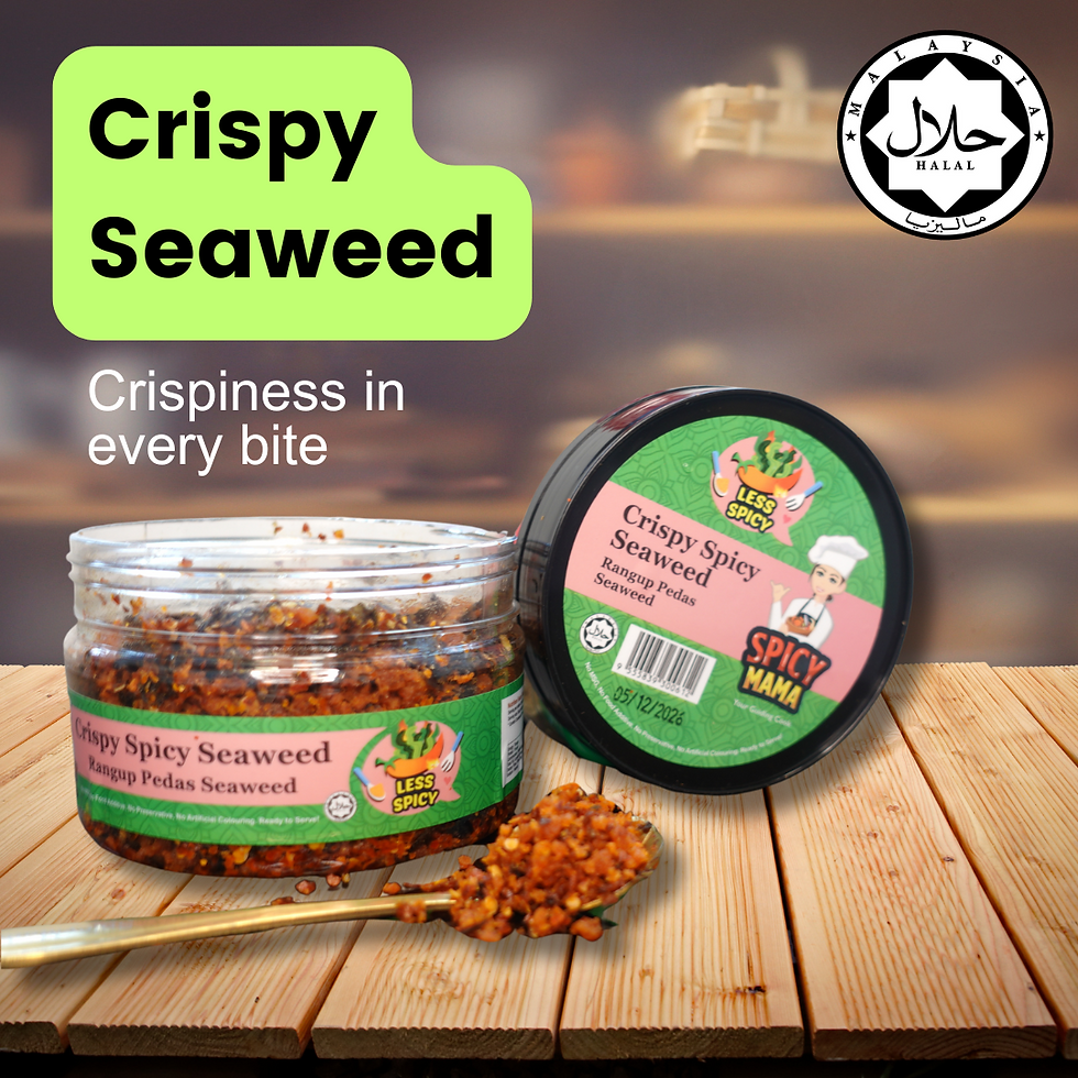 Crispy seaweed package weighing 250g, showcasing a vibrant green color and a crunchy texture.