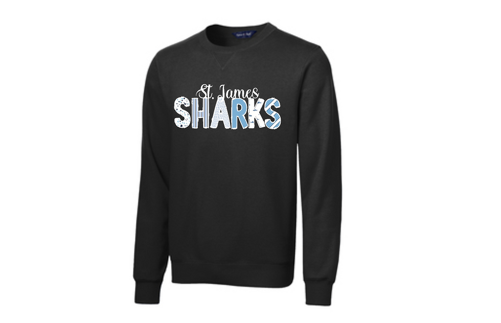 Thumbnail: St. James Sharks Multi Logo (shirt/sweastshirt)