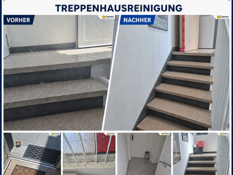 Treppenhausreinigung: Sichtbare Sauberkeit vom Eingang bis zur letzten Stufe