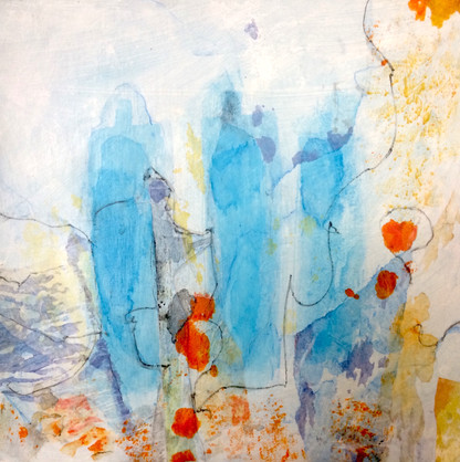 Boatyard forms. collage on board. bright, fresh.