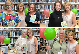 This is collage for pictures with Betty Jean standing with participants at her Book Signing.