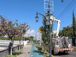 Se colocan adornos navideños en espacios públicos de Corregidora