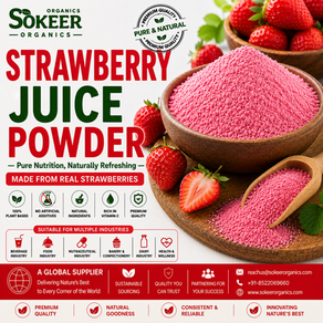 Strawberry Juice Powder Suppliers in Canada | Sokeer Organics