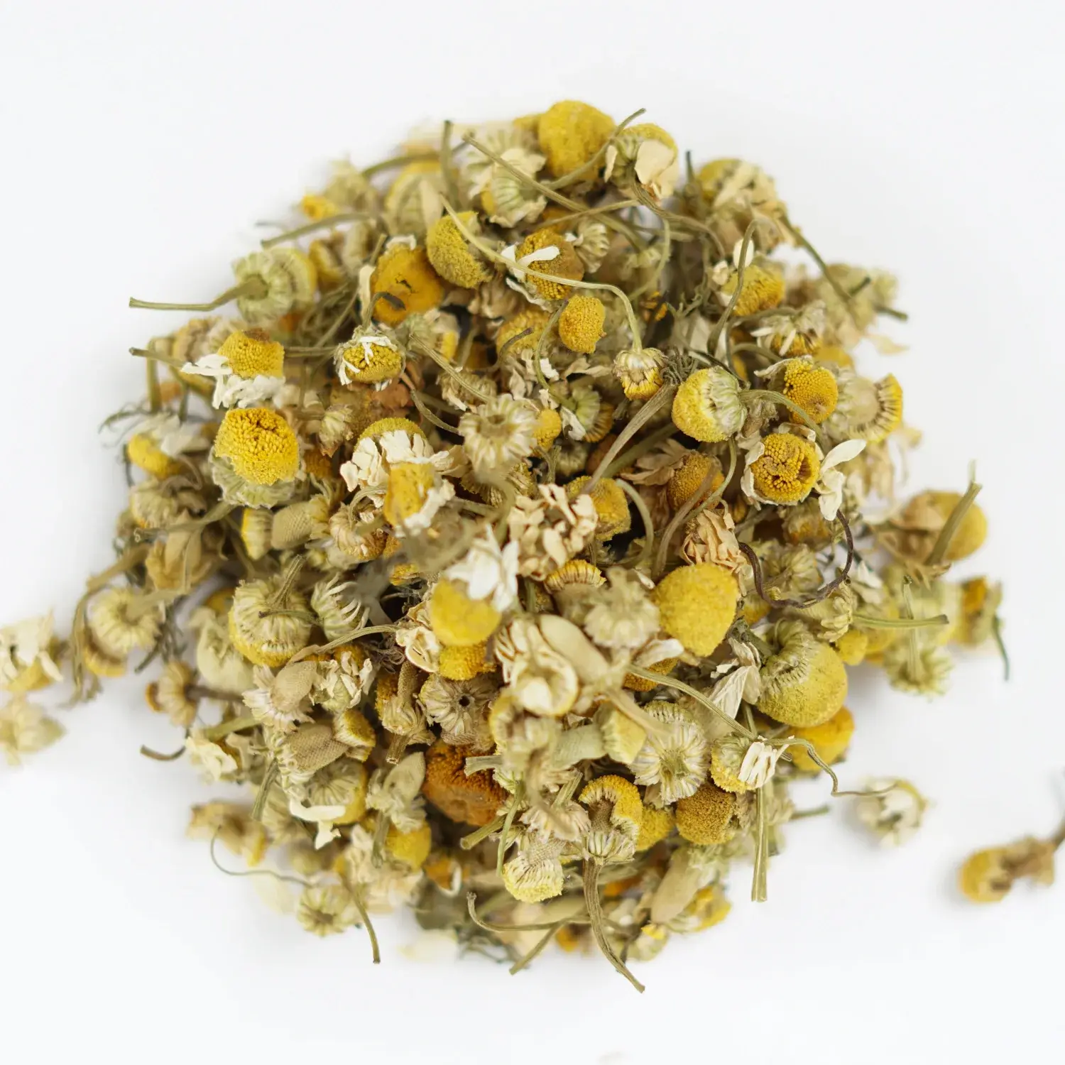Dried chamomile flowers for herbal tea sokeer organics