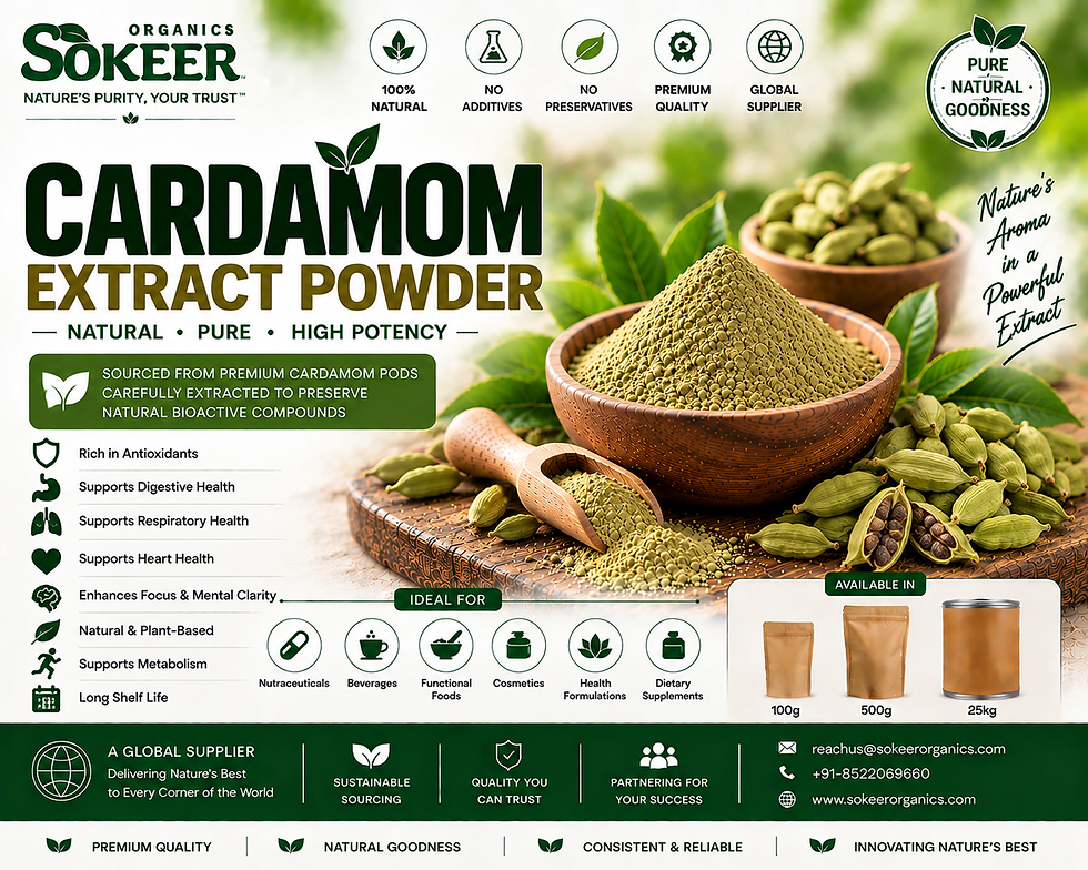 Cardamom Extract Powder Suppliers in Australia – Sokeer Organics