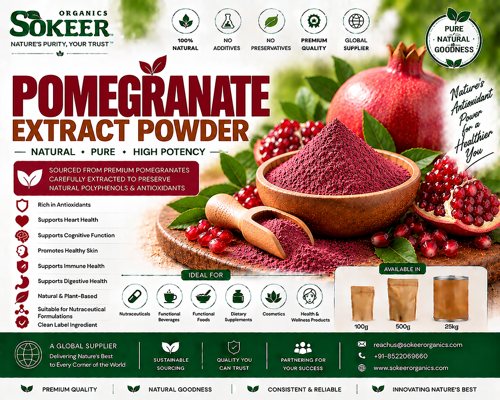 Pomegranate Extract Powder Suppliers in USA – Sokeer Organics