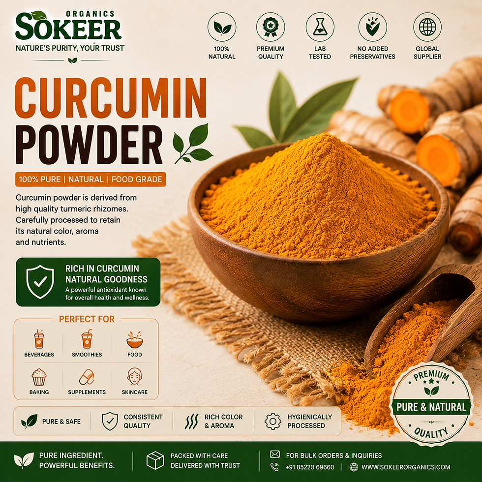 Curcumin Extract Powder Suppliers in Singapore | Sokeer Organics