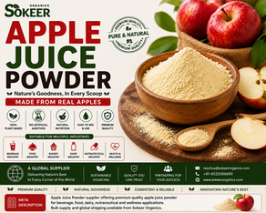 Apple Juice Powder Supplier in Canada | Sokeer Organics