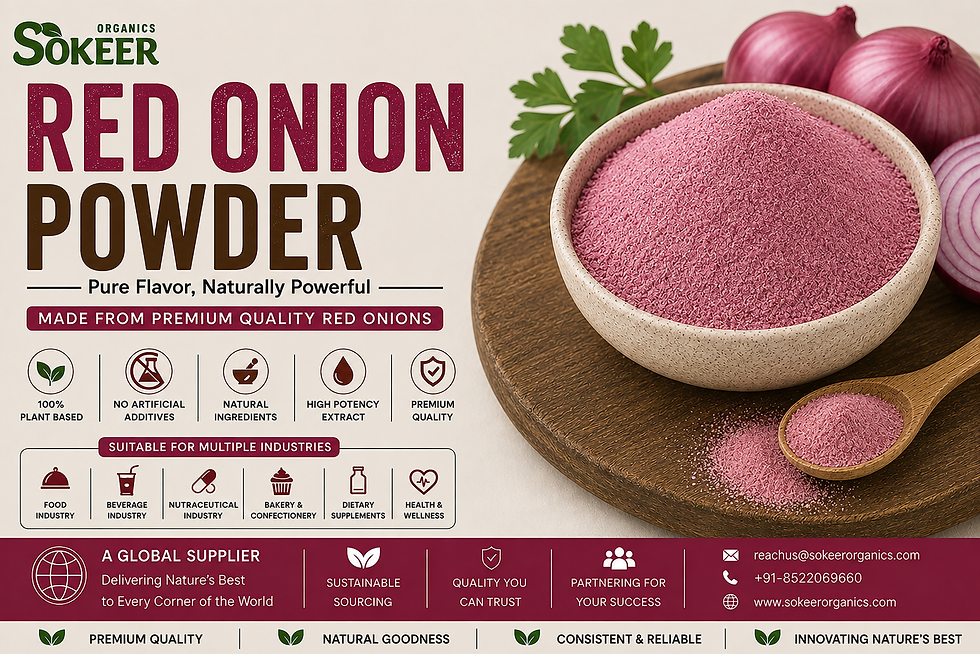 Red Onion Powder Manufacturers in Canada - Sokeer Organics
