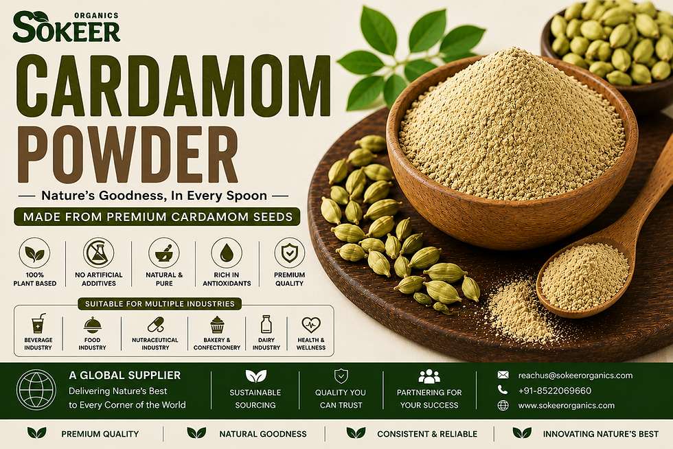 Cardamom Powder Manufacturers in Canada - Sokeer Organics