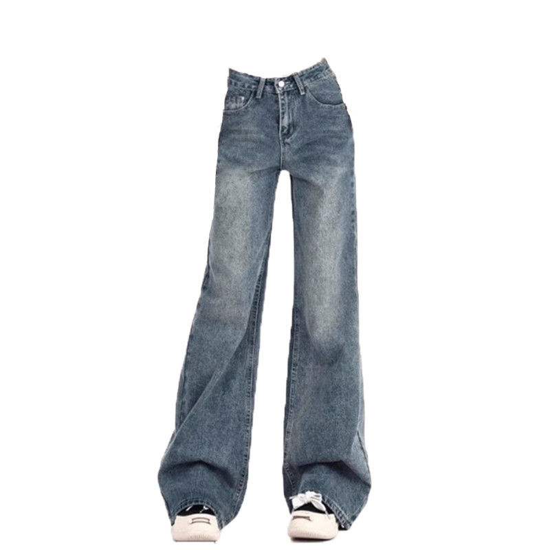 Thumbnail: Ladies Jeans Flare Trousers Leisure Slimming Vintage Inspired Autumn  High Waist