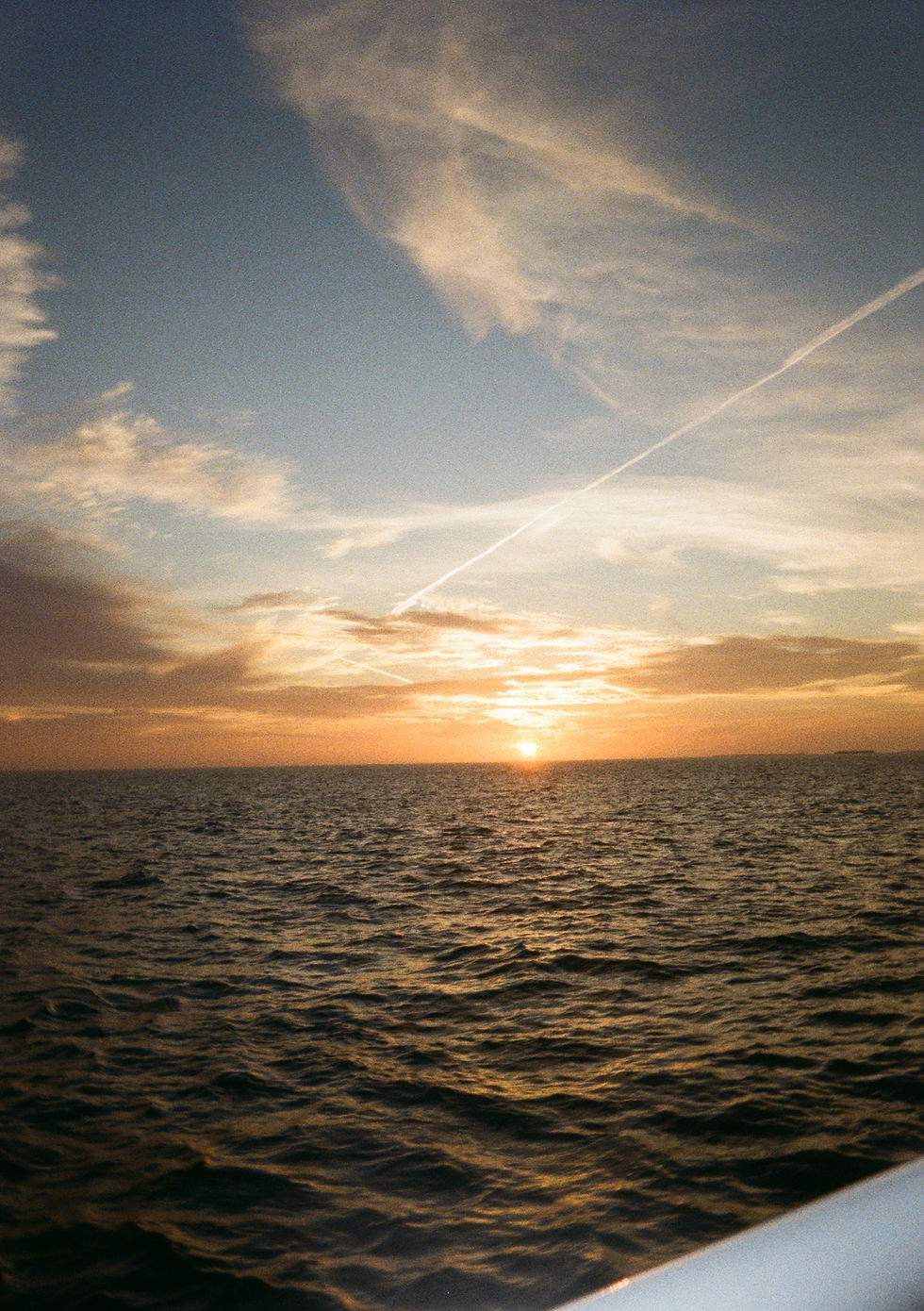 Sunset from the boat