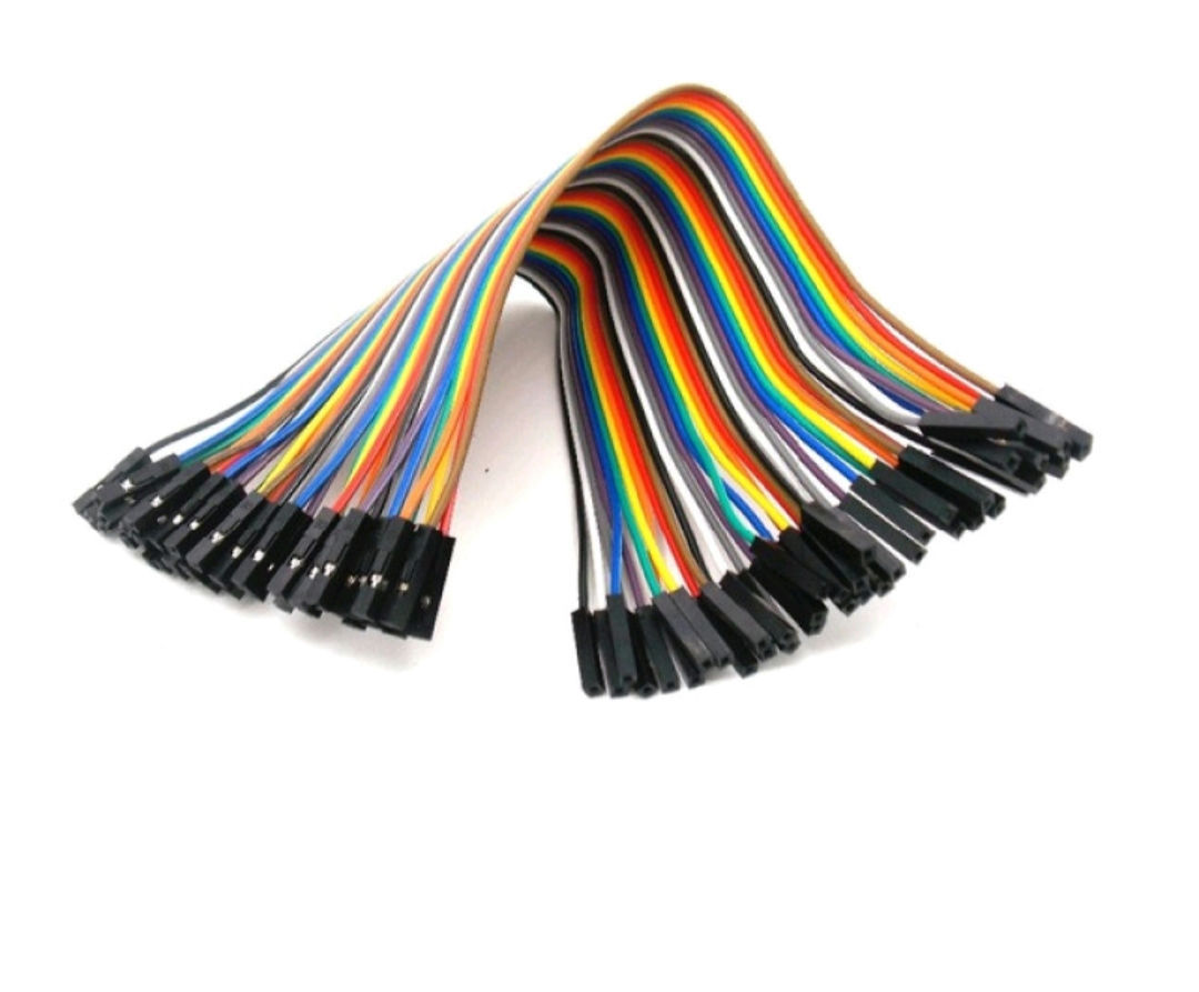 Female to Female Dupont 20 cm Jumper Wire (Set of 40)