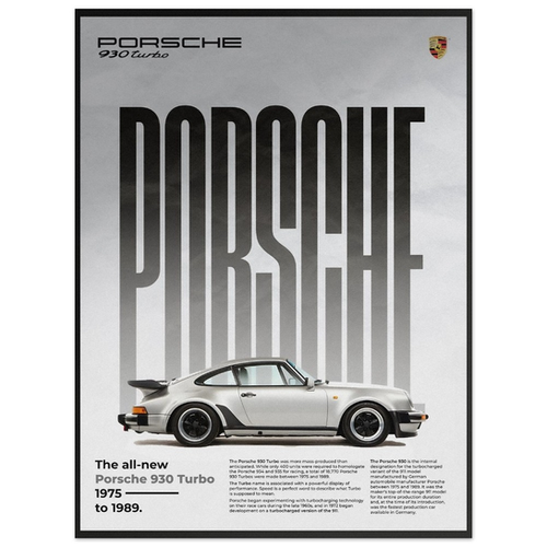 ポルシェ 930 Turbo カタログポスター　A2　額無し ポルシェ 930 Turbo カタログポスター A2 額無し Automobilist | 930