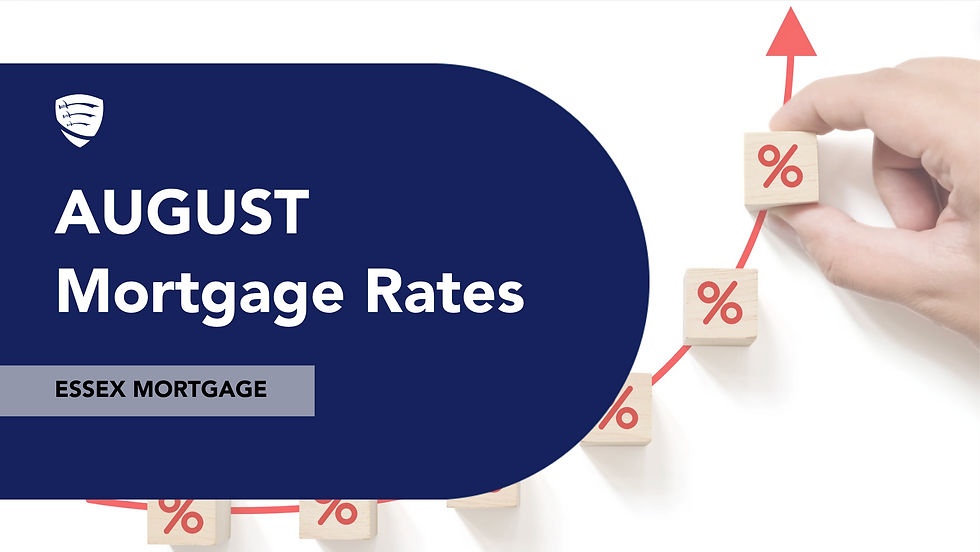 April Mortgage Rates written next to a hand placing a wooden block with a percentage sign on it in an exponentially upward trend.