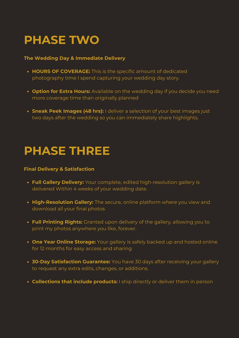 Wedding day photography experience and expectations page two
