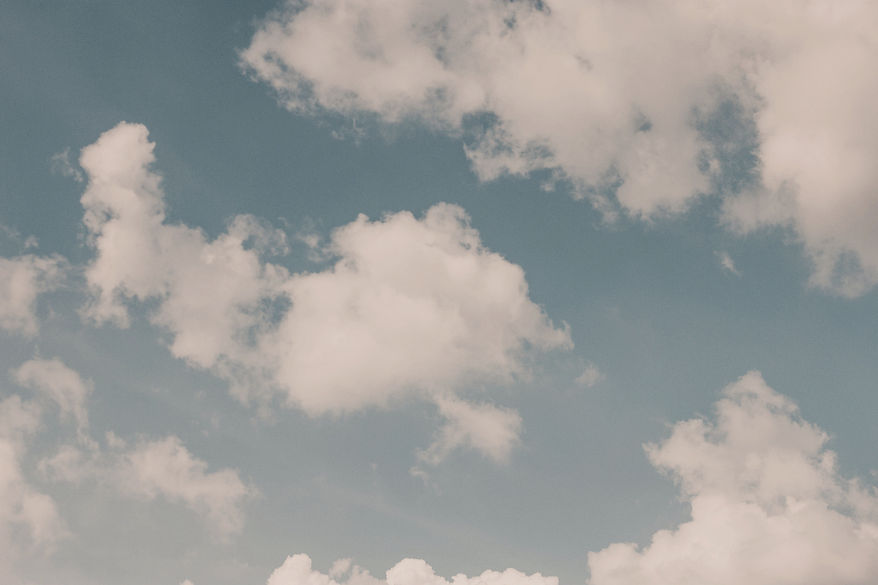 Vintage cloudy blue sky