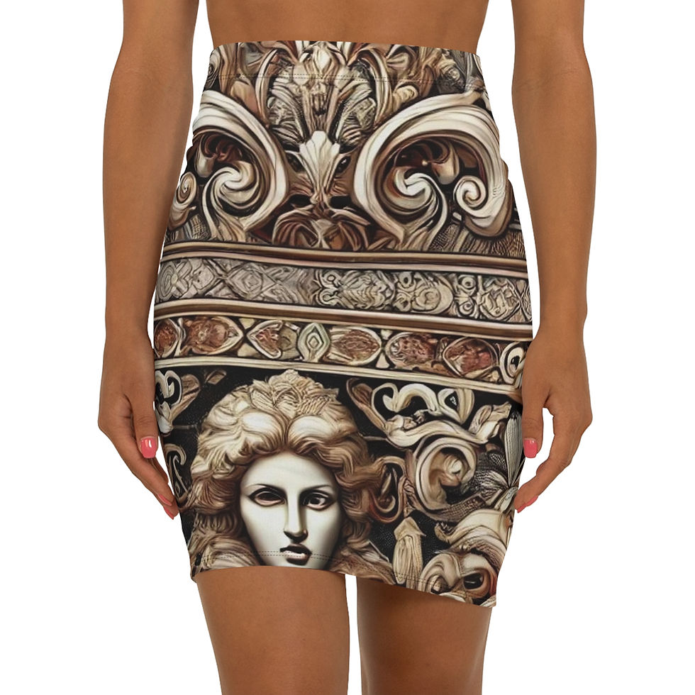 Luminous Dream Mid-Waist Pencil Skirt