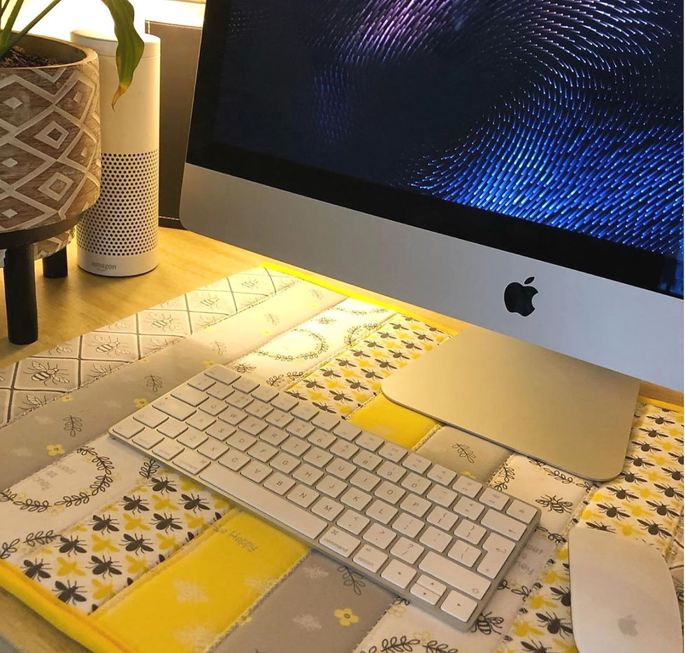 Computer Mat Example Quilted Computer Mat - The Craft Cotton Co