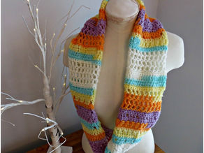 Banana Split Ice Cream Cowl Scarf