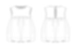 Line drawing of the pattern of the dress.
