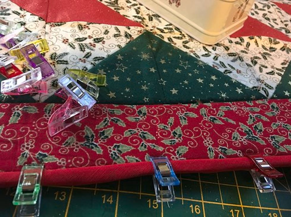 Twisted Pole Christmas Quilted Table Runner