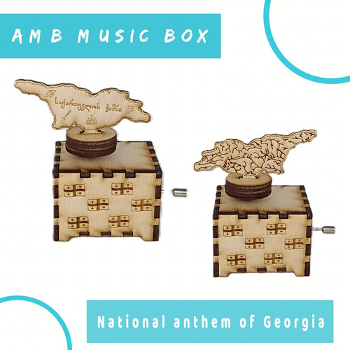 Georgia National Anthem Music Box – Rotating Wooden Collectible