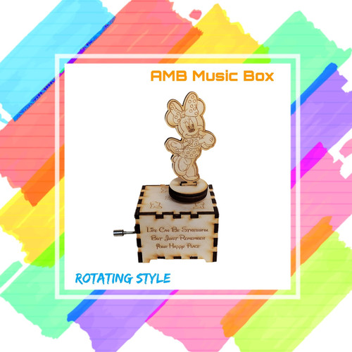 Mickey Mouse Music Box – Hand-Painted Rotating Wooden Collectible