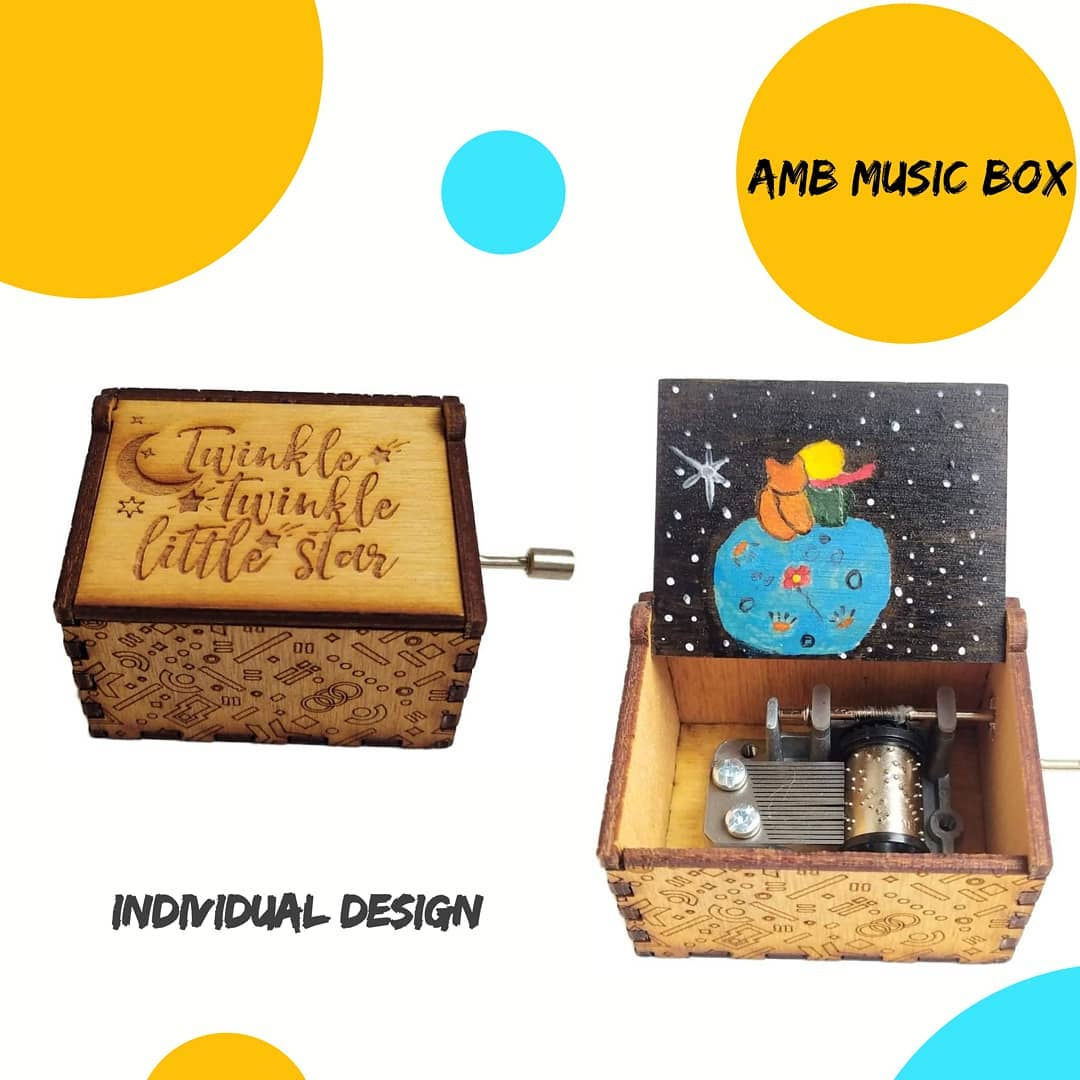 Twinkle Twinkle Little Star music box, Individual Design, AMB MUSIC BOX Hand Painted Gift