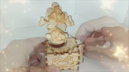 Mickey Mouse Music Box – Hand-Painted Rotating Wooden Collectible
