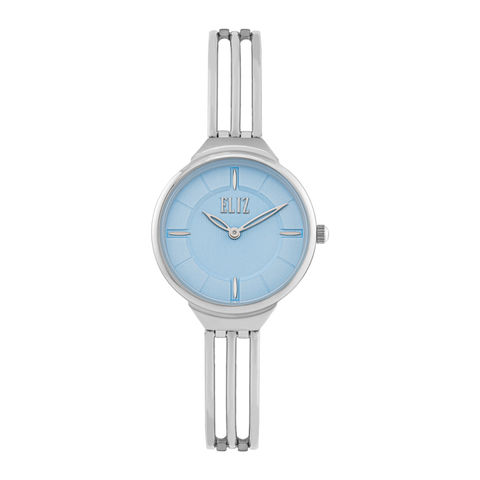 ELIZ ES8962L2SIS – Splendeur Collection – Round – 30mm 304 Stainless Steel Case – PVD Silver – Hardened Mineral Glass – Light Blue Dial – Two-hands Movement – 10mm PVD Silver Metal Bracelet – Jewelry Buckle – 3ATM Water Resistant – Women's Watch – 2 Years Warranty

