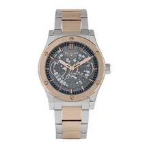 BLADE Twist Puce 3581G2UGU – Agenda Collection – Round – 42mm Stainless Steel Case – TT PVD Rose Gold Plating – Hardened Mineral Glass – Grey Dial – Japan Calendar Quartz Movement – 22mm TT PVD Rose Gold Stainless Steel Band – Foldover with Pushers and Safety Clasp Buckle – 3ATM Water Resistant – Men's Watch – 3 Years Warranty 