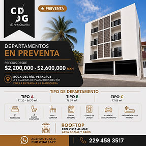Departamentos en preventa en Boca del Río Veracruz cerca de la playa