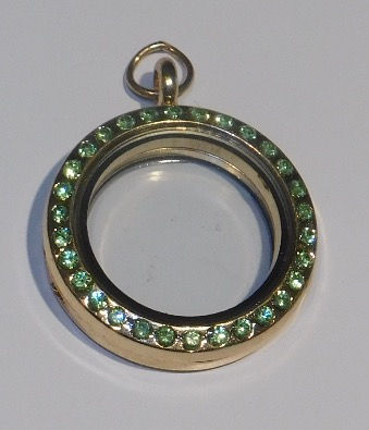 Thumbnail: Small Rhinestone Circular Lockets