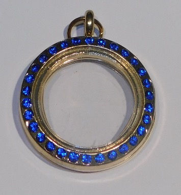 Thumbnail: Small Rhinestone Circular Lockets