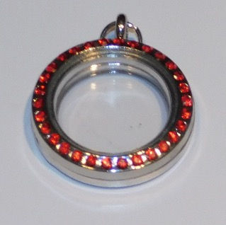 Thumbnail: Small Rhinestone Circular Lockets