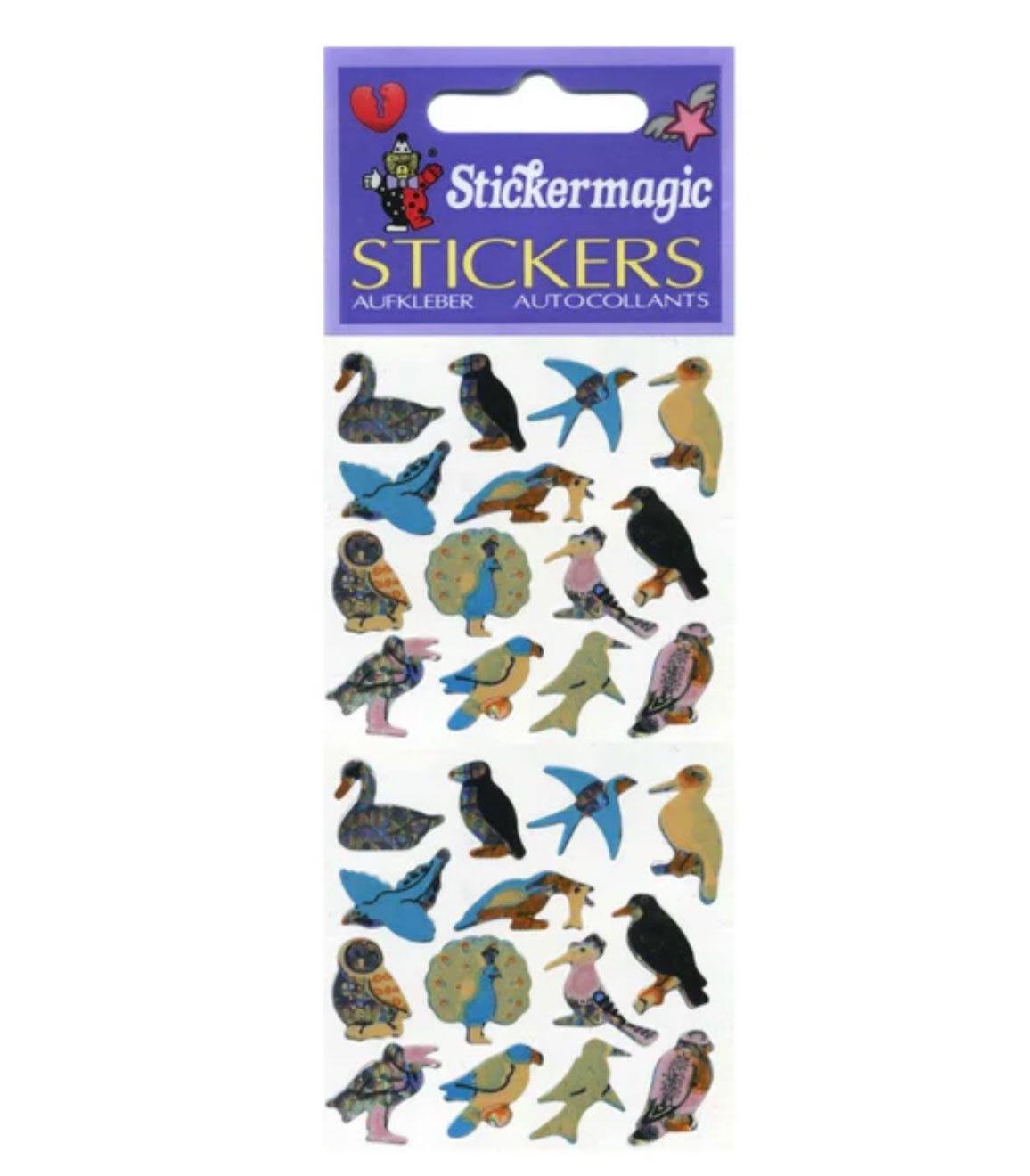 Sticker Glitzer: mini Vögel