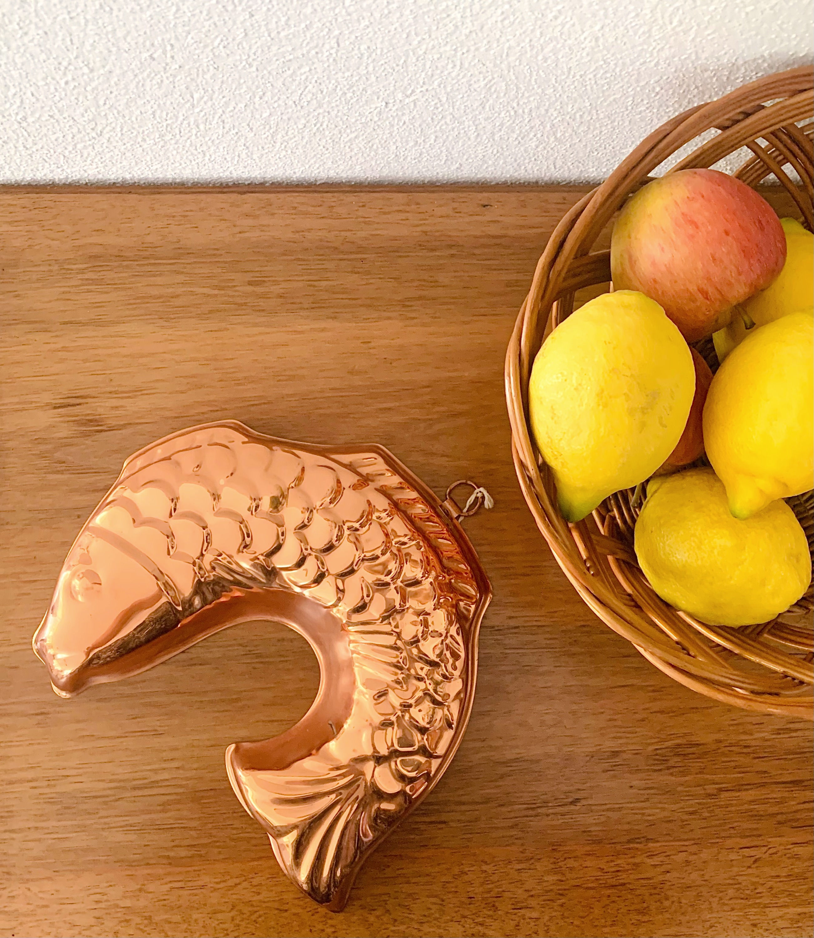 Alte Kupferform Fisch