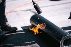 Waterproofing rooftop, waterproof insulation with bituminous membrane system. Professional