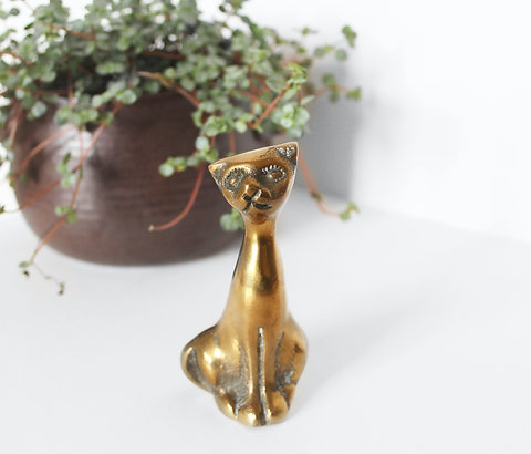 Vintage Messing Katze