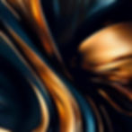 Abstract flowing metallic ribbons glowing with gold and navy blue streaks.