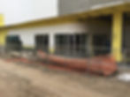 exterior remodeling in progress