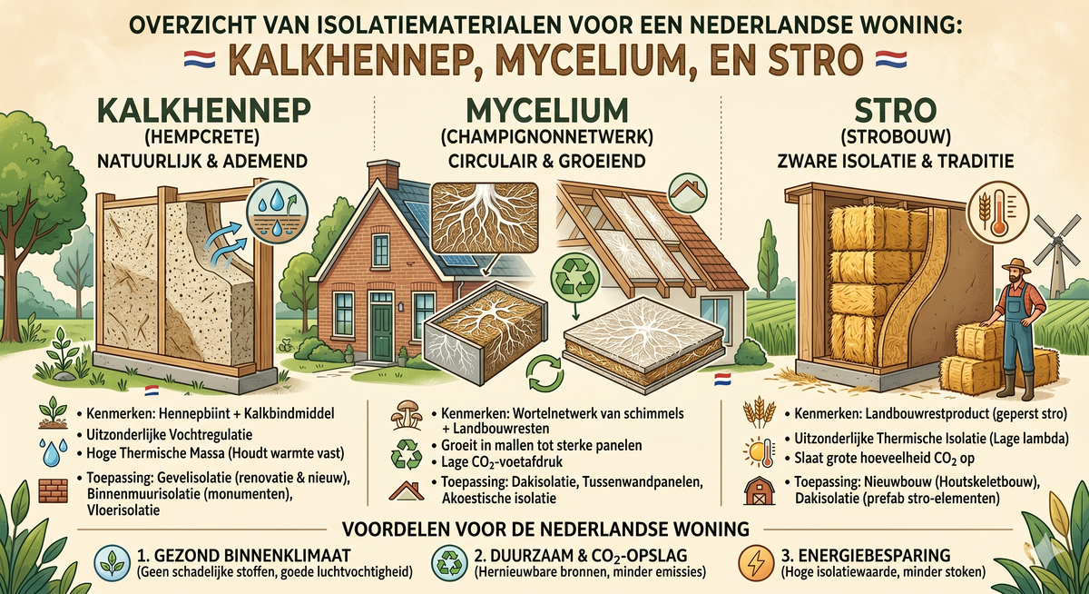 Biobased isolatie vergelijking 2026: kalkhennep, mycelium en stro, foto 2