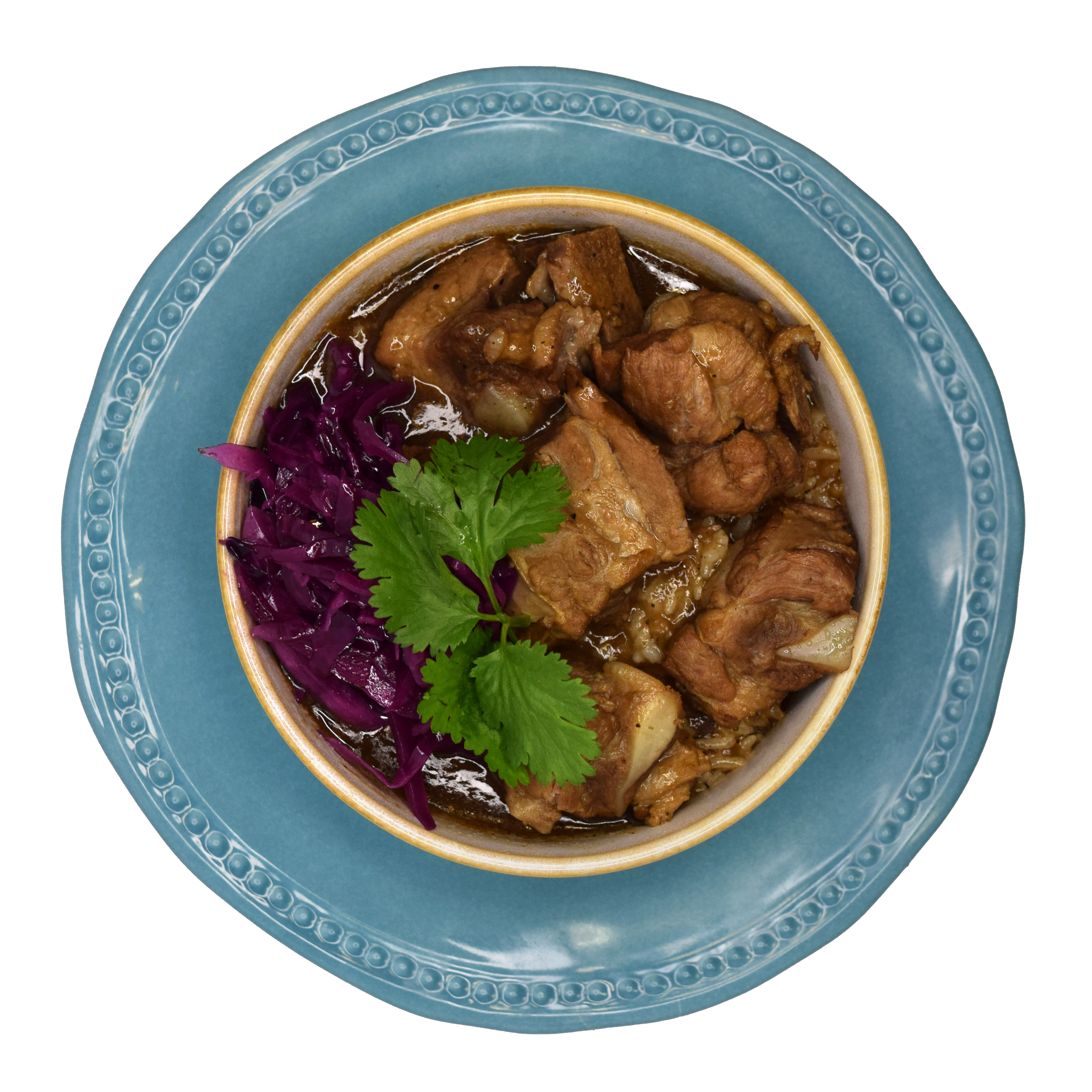 Pork Rib Stew over Rice