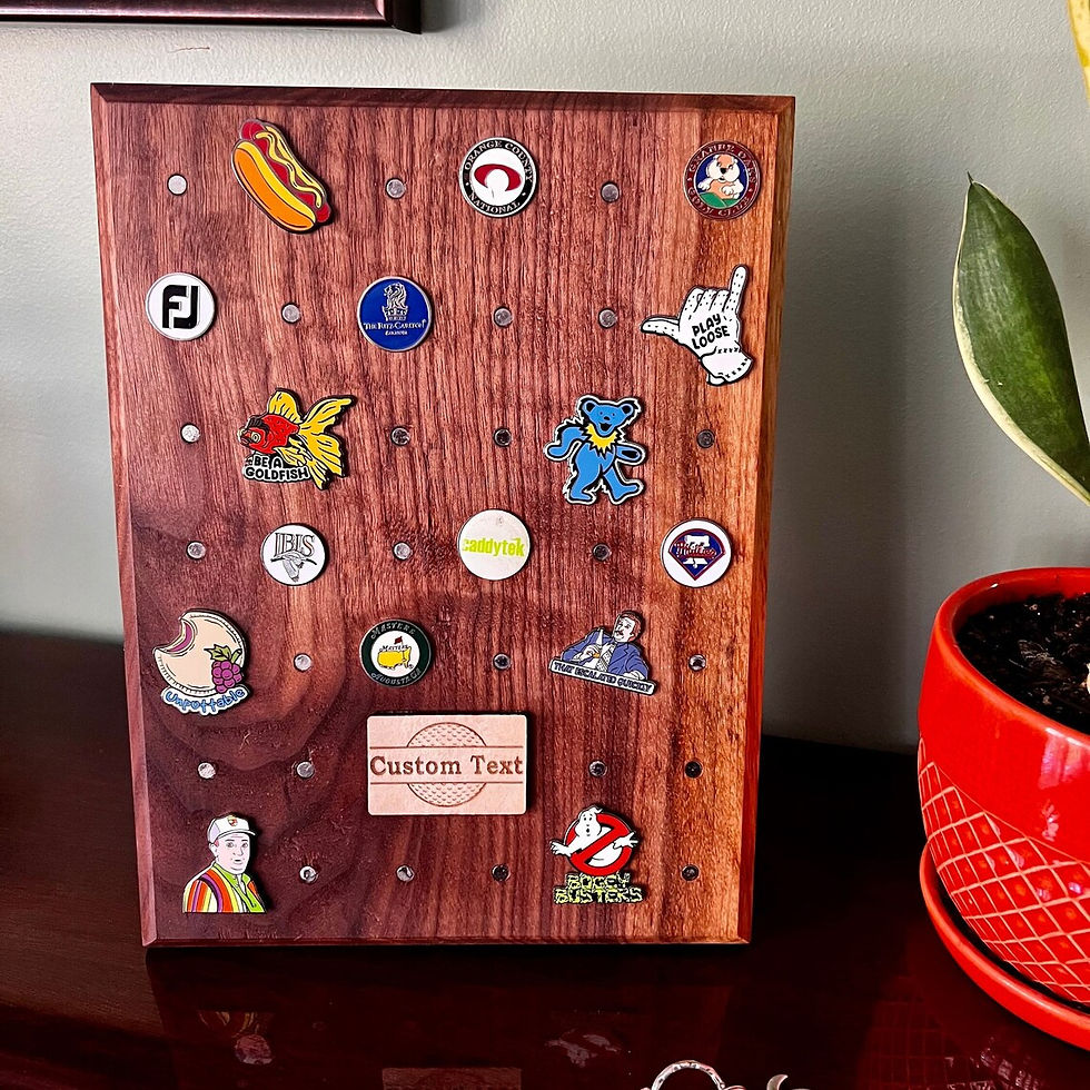 Thumbnail: Large Golf Ball Marker Display - Walnut